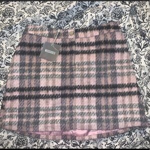 Pink plaid mini skirt • open to offers (: !